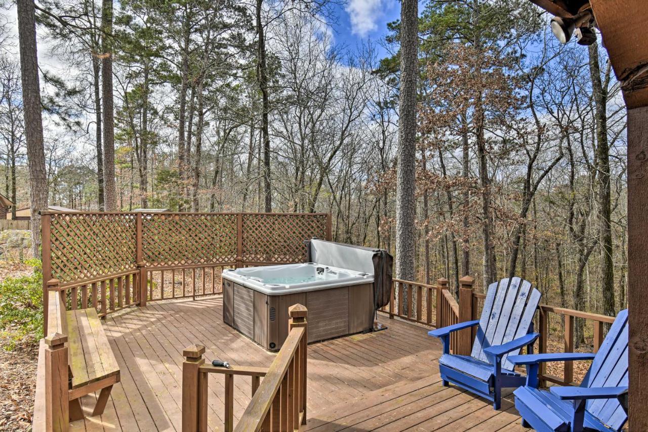 Hilltop Hot Springs Log Cabin With Hot Tub And Grill! Exterior photo